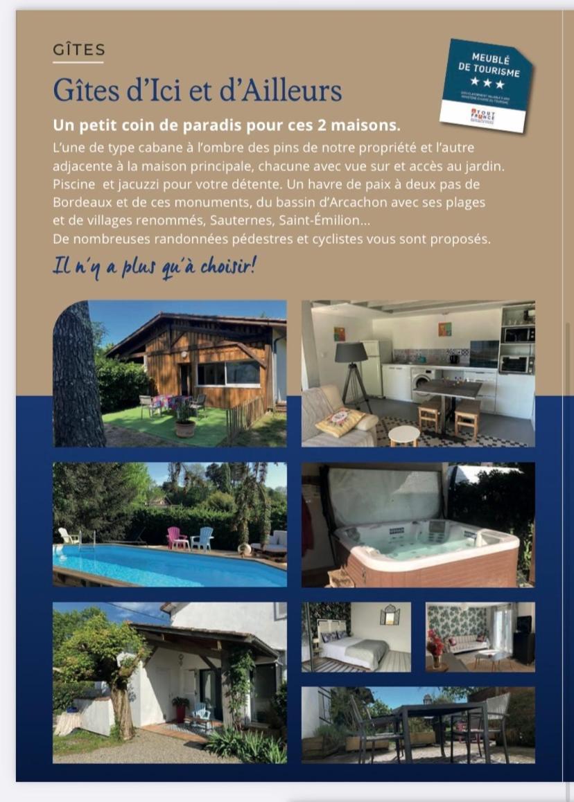Maisons De Vacances Proche Bordeaux Gites D'Ici Et D'Ailleurs 6 Et 4 Personnes Dependances Dans Propriete Saint-Morillon Ngoại thất bức ảnh